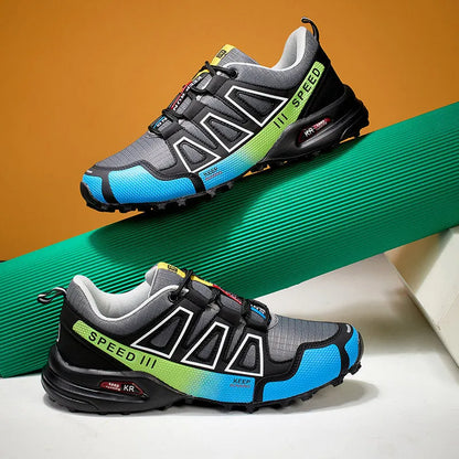 Chaussure Running Trail Homme Noir & Rouge – Performance et Confort