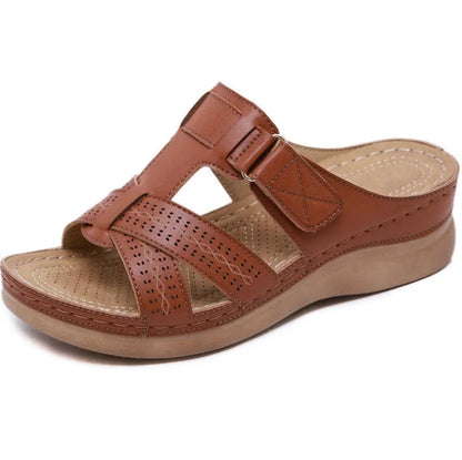 Sandales femme confort orthopédique ÉLORA™ – Maintien, stabilité & style élégant